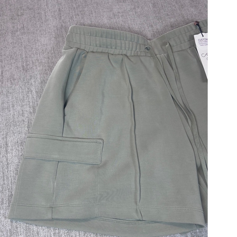 CALIA Womens Sandwash Scuba High-Rise 5" Inseam Shorts Sage Green Small NWT - Picture 3 of 7